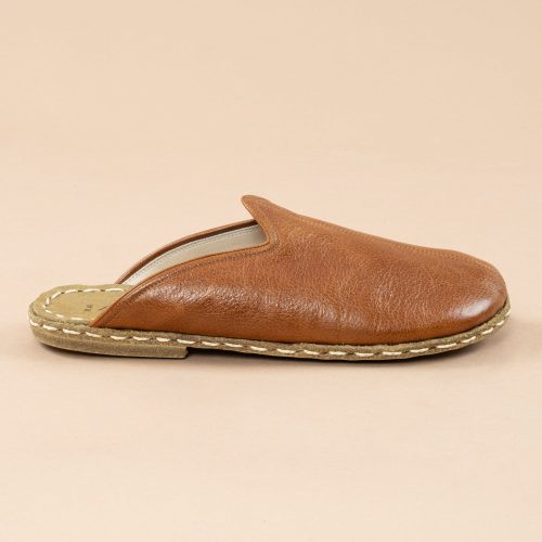 atlantis handmade antique brown barefoot wider turkish slippers 2