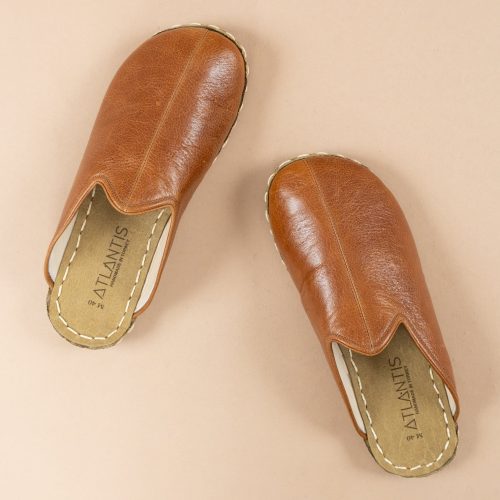 atlantis handmade antique brown barefoot wider turkish slippers 4