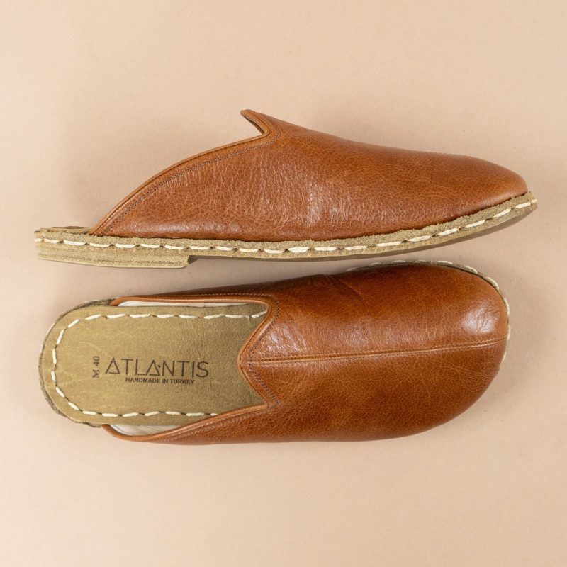 atlantis handmade antique brown barefoot wider turkish slippers 6