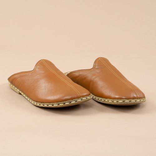 atlantis handmade cocoa brown barefoot wider turkish slippers 1