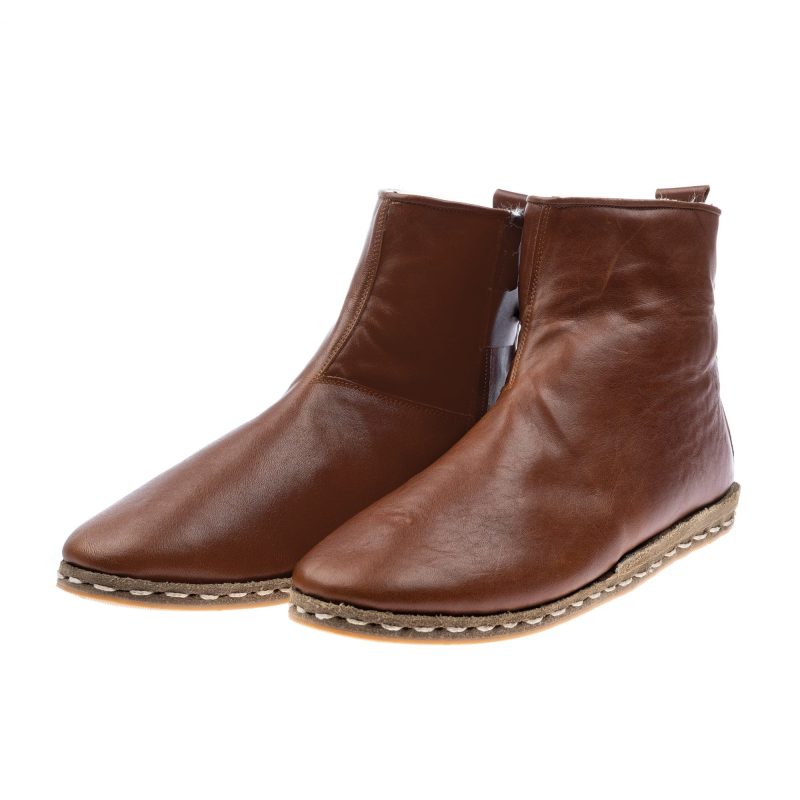 atlantis handmade shoes peru brown leather turkish shearling boots