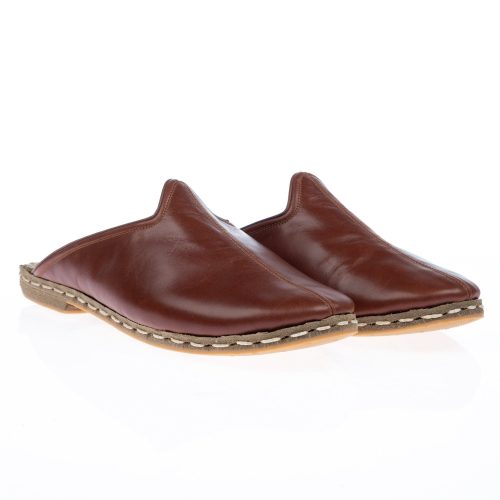 atlantis handmade shoes turkish brown slippers cacao color