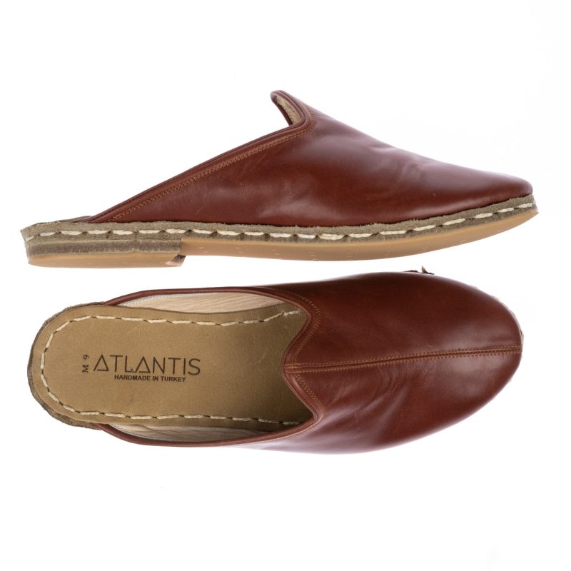 atlantis handmade shoes turkish brown slippers cacao sabah babas