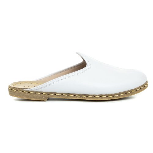 atlantis handmade white color turkish slippers