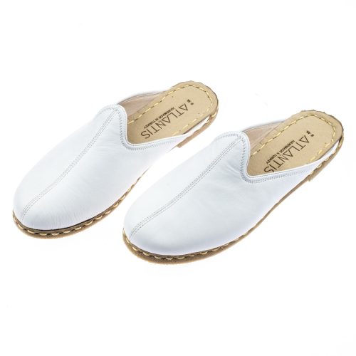 white color handmade turkish slippers